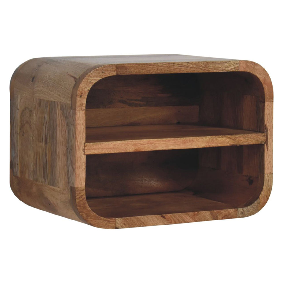 Artisan - Oak-Ish Floating Open Curve Nightstand