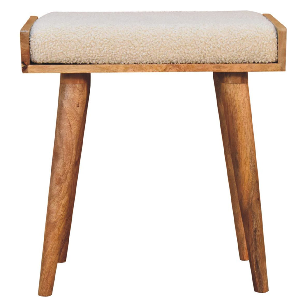 Artisan - Boucle Cream Tray Style Footstool