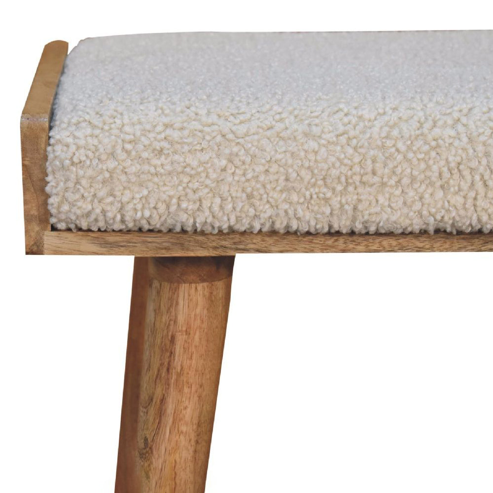 Artisan - Boucle Cream Tray Style Footstool