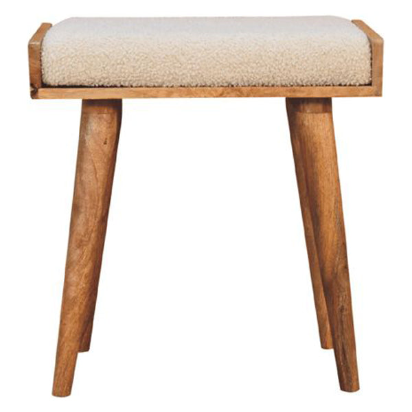 Artisan - Boucle Cream Tray Style Footstool