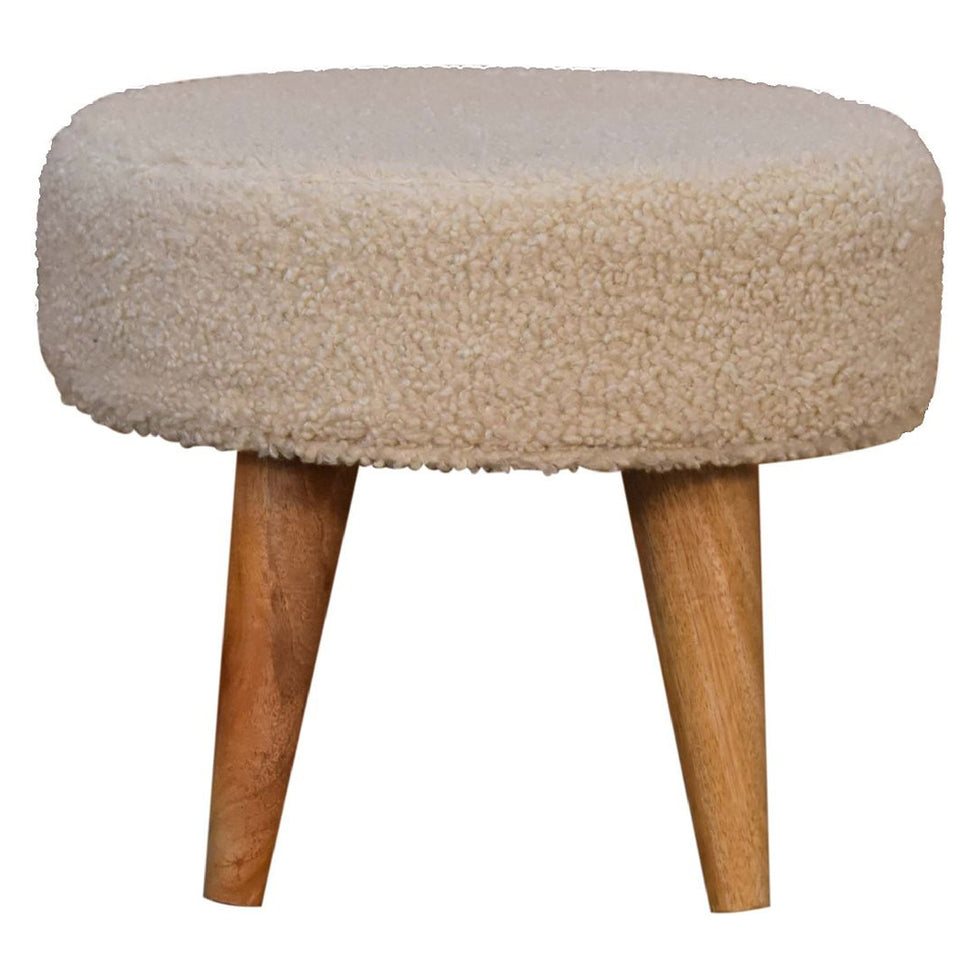 Artisan - Cream Boucle Petite Footstool