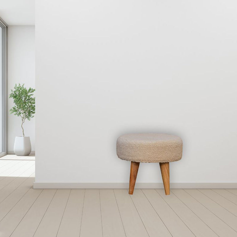 Artisan - Cream Boucle Petite Footstool