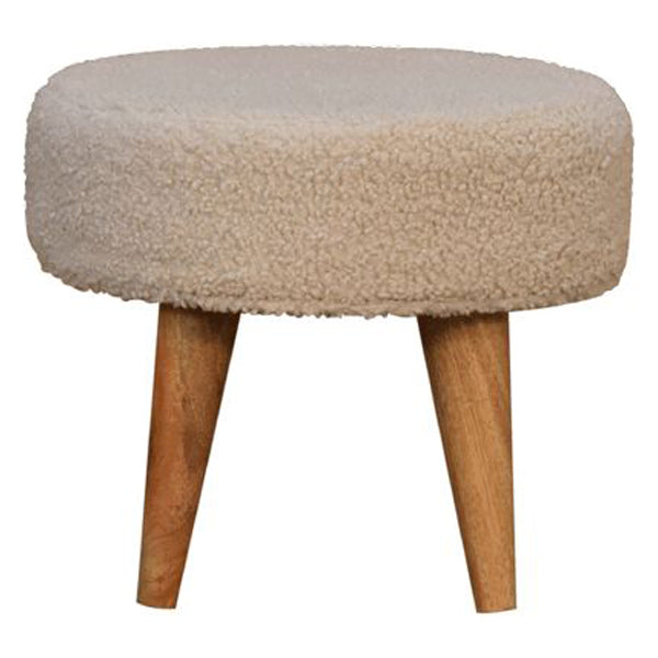 Artisan - Cream Boucle Petite Footstool