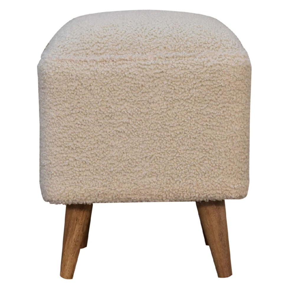 Artisan - Cream Boucle Squoval Bench