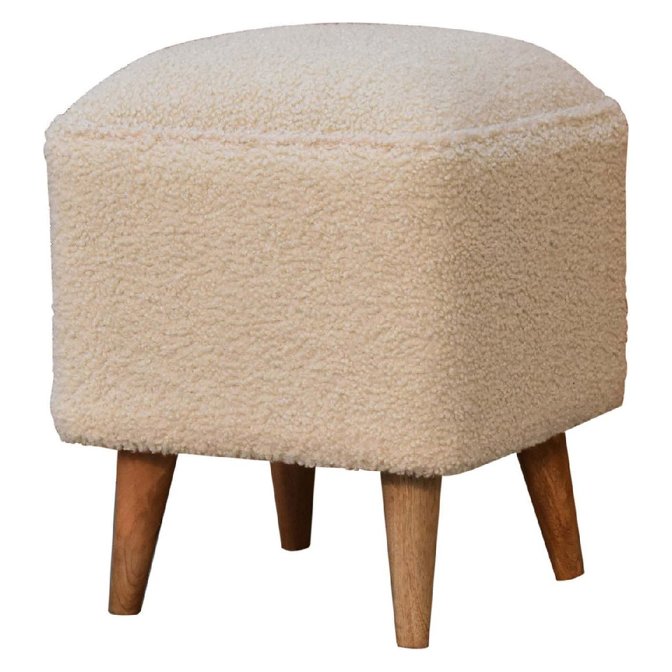 Artisan - Cream Boucle Squoval Bench