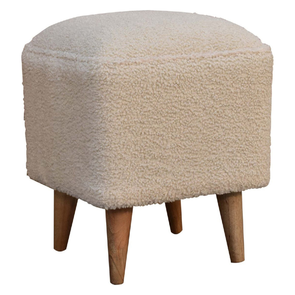 Artisan - Cream Boucle Squoval Bench
