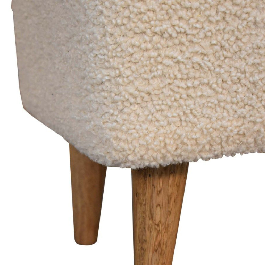 Artisan - Cream Boucle Squoval Bench
