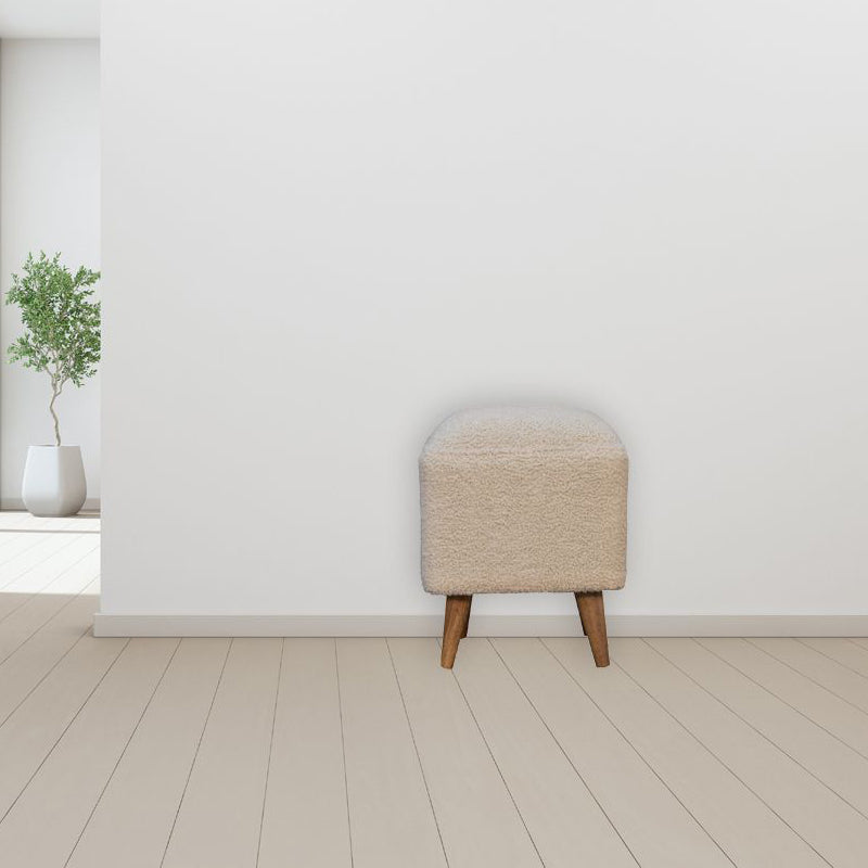 Artisan - Cream Boucle Squoval Bench