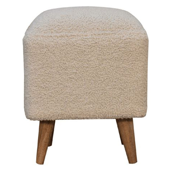Artisan - Cream Boucle Squoval Bench