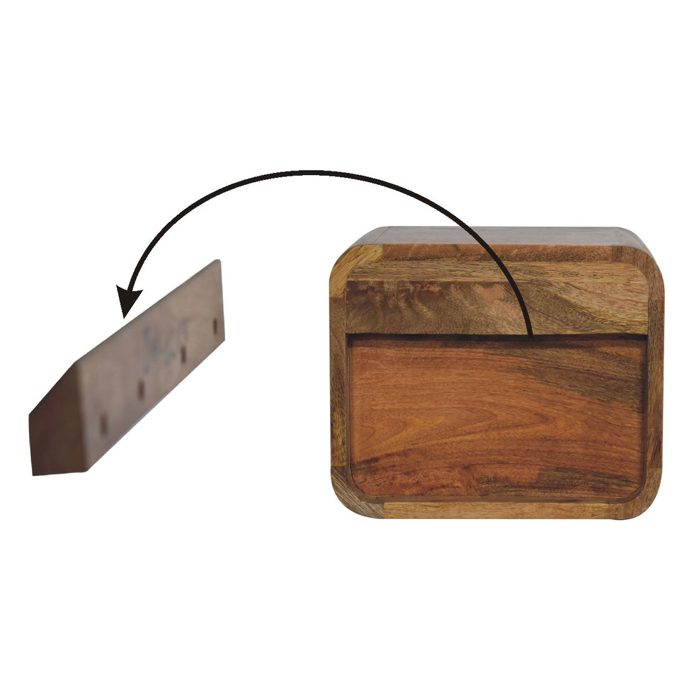 Artisan - Floating Open Nightstand in Oak-Ish