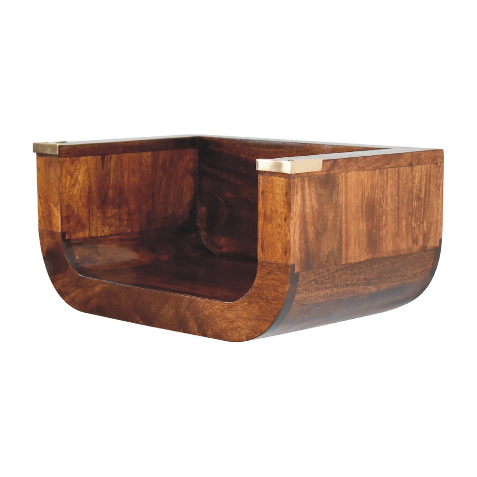 Artisan - Indira Floating Nightstand in Chestnut