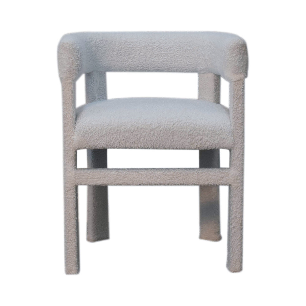 Artisan - Occasional Chair in White, Boucle