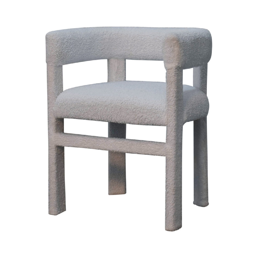 Artisan - Occasional Chair in White, Boucle