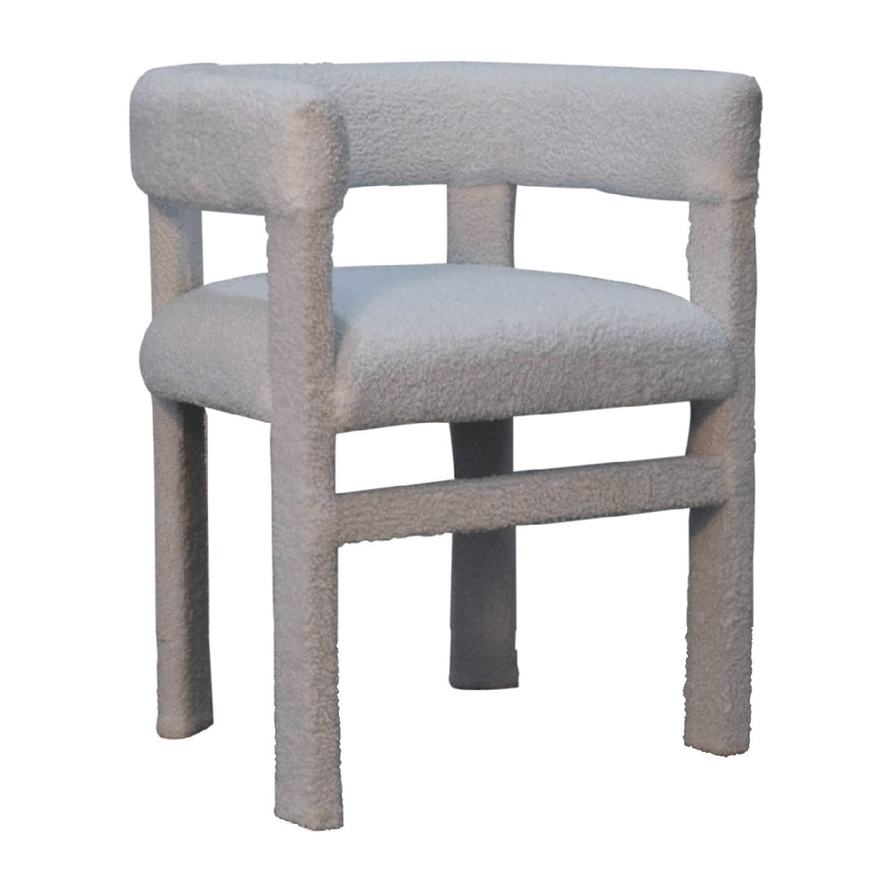 Artisan - Occasional Chair in White, Boucle
