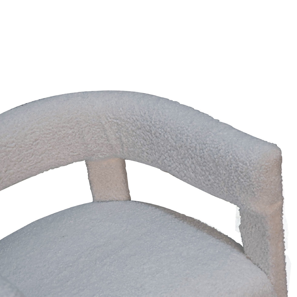Artisan - Occasional Chair in White, Boucle