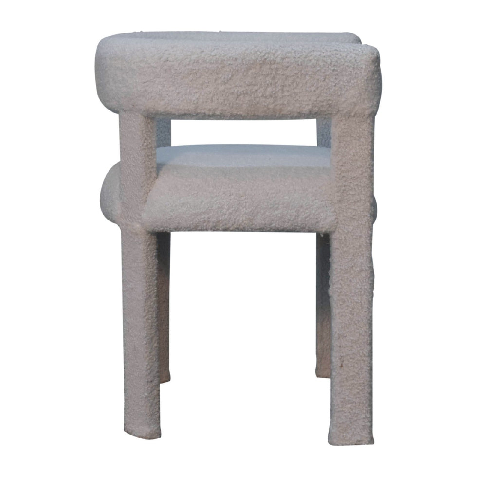 Artisan - Occasional Chair in White, Boucle