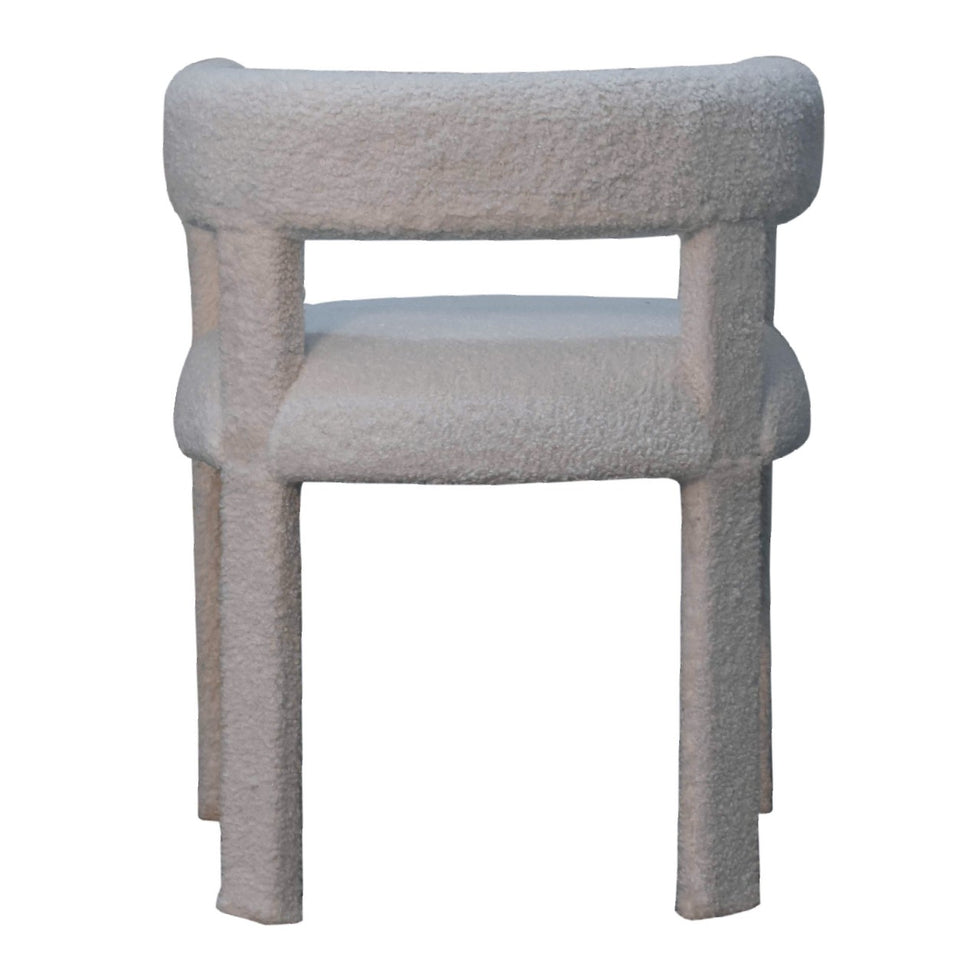 Artisan - Occasional Chair in White, Boucle
