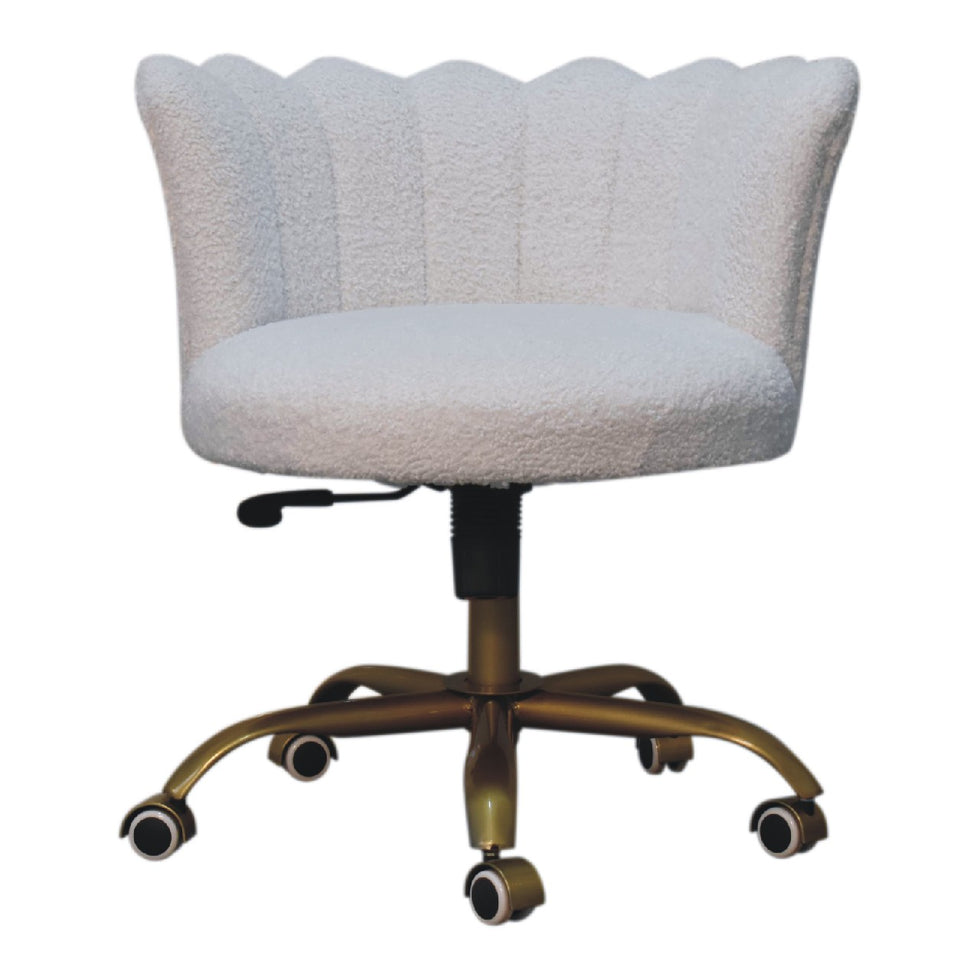 Artisan - Swivel Chair in White, Boucle