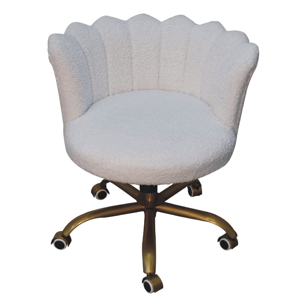 Artisan - Swivel Chair in White, Boucle