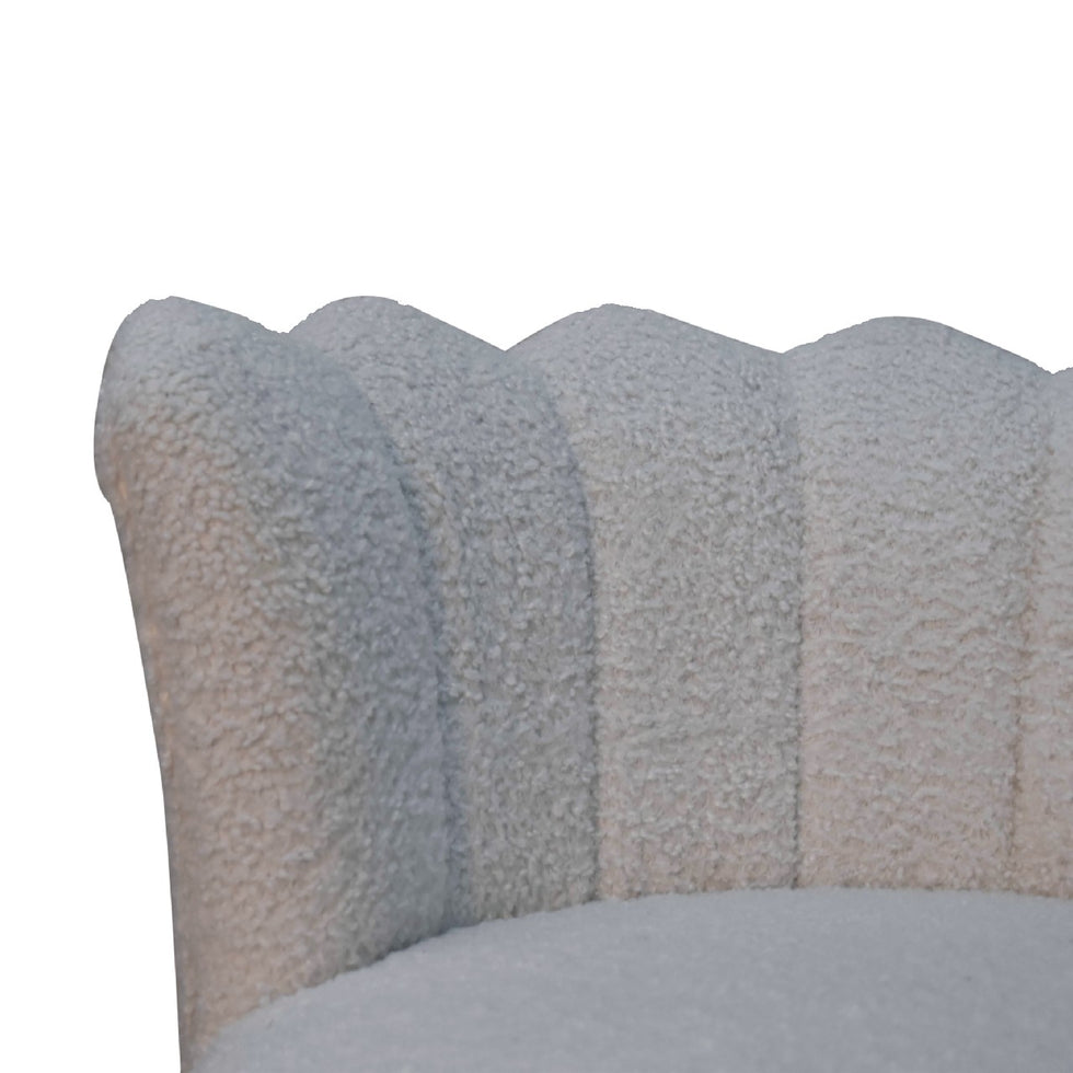 Artisan - Swivel Chair in White, Boucle