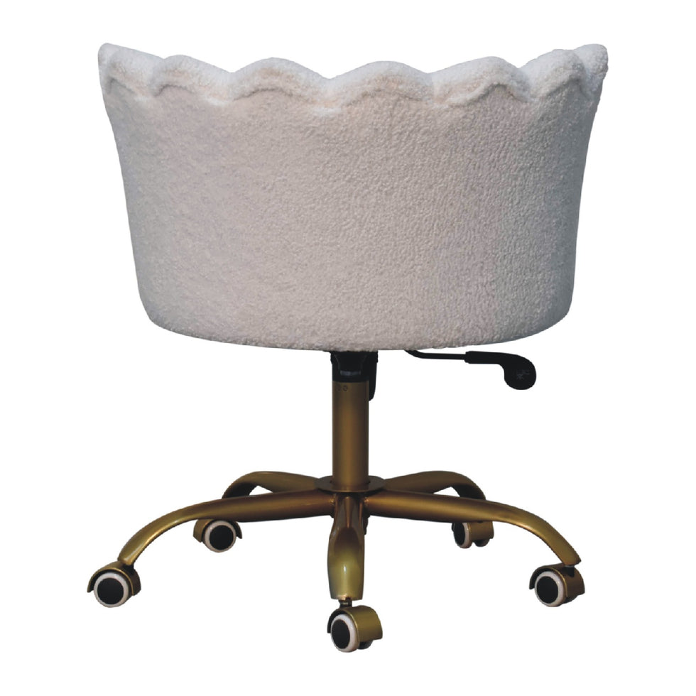 Artisan - Swivel Chair in White, Boucle