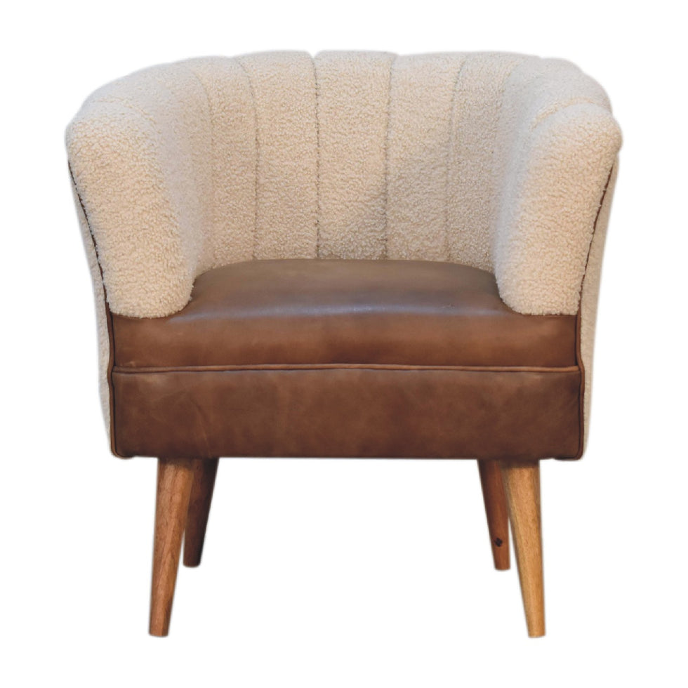 Artisan - Buffalo Armchair in Cream, Boucle