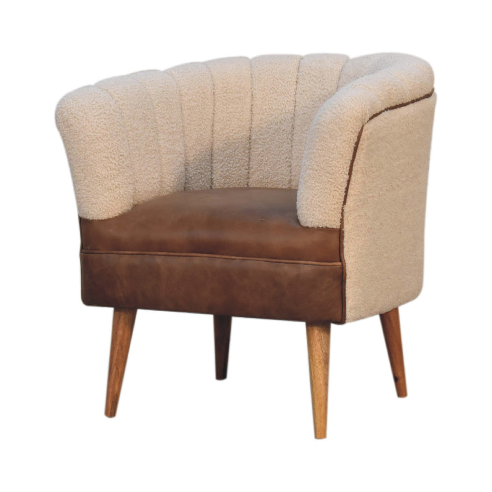 Artisan - Buffalo Armchair in Cream, Boucle