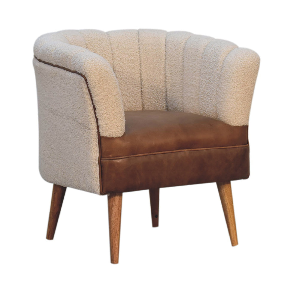 Artisan - Buffalo Armchair in Cream, Boucle