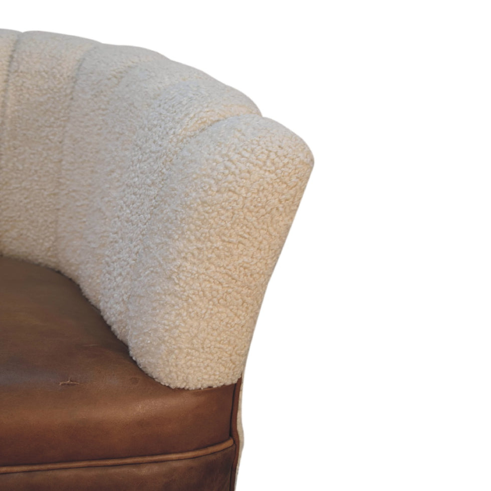 Artisan - Buffalo Armchair in Cream, Boucle