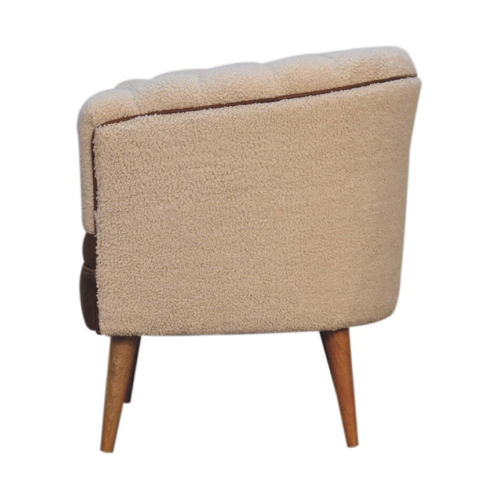 Artisan - Buffalo Armchair in Cream, Boucle