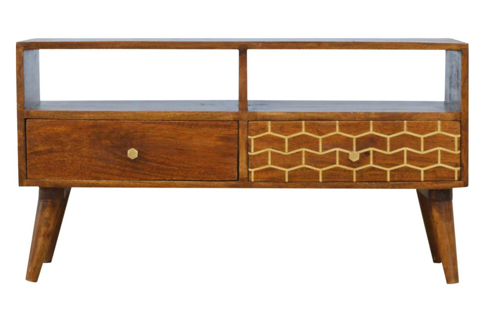 Artisan - Gold Art Pattern Drawer Media Unit