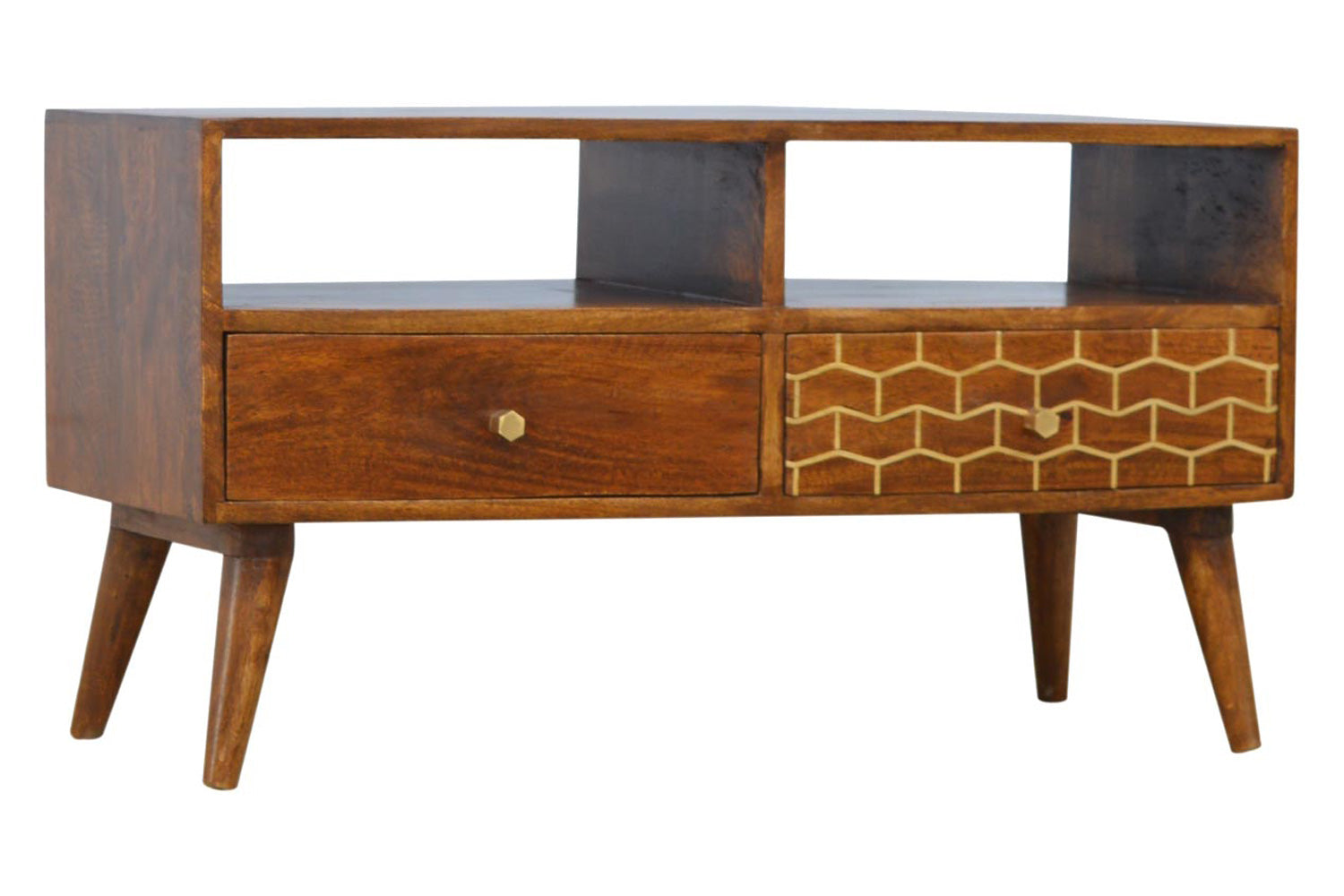 Artisan - Gold Art Pattern Drawer Media Unit