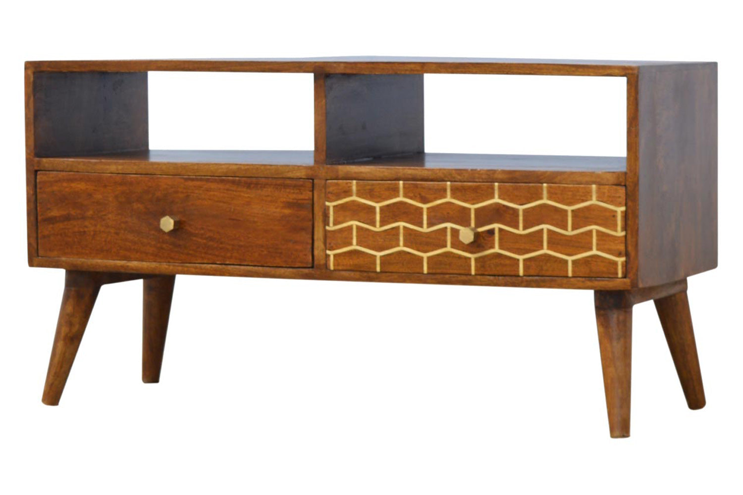 Artisan - Gold Art Pattern Drawer Media Unit