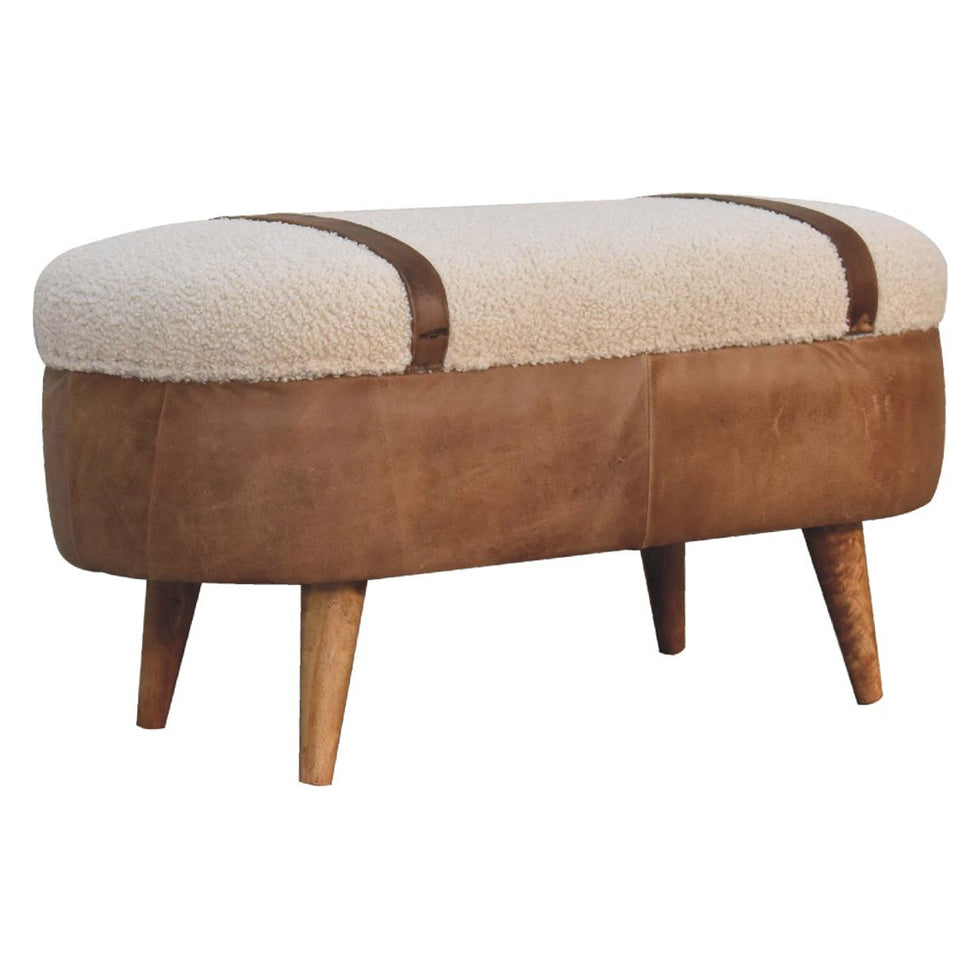 Artisan - Tan Buffalo Boucle Nordic Bench