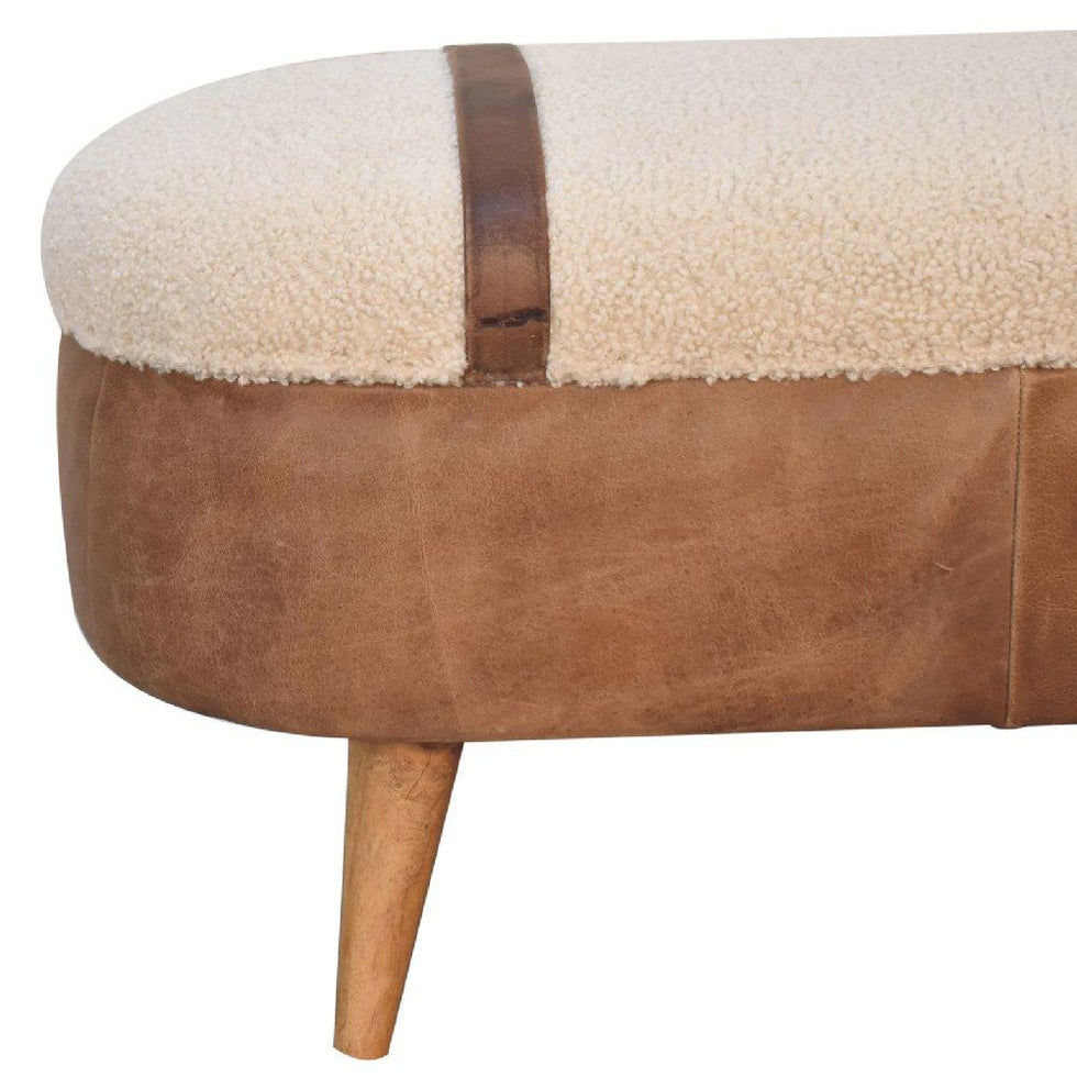 Artisan - Tan Buffalo Boucle Nordic Bench