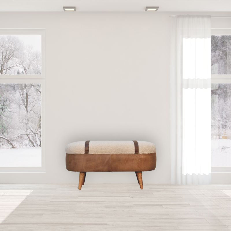 Artisan - Tan Buffalo Boucle Nordic Bench