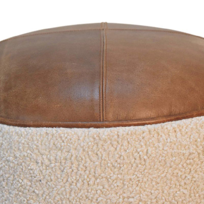 Artisan - Cream Boucle Buffalo Footstool