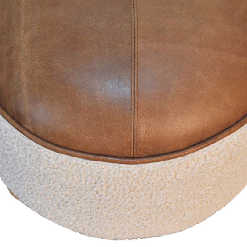 Artisan - Cream Boucle Buffalo Footstool