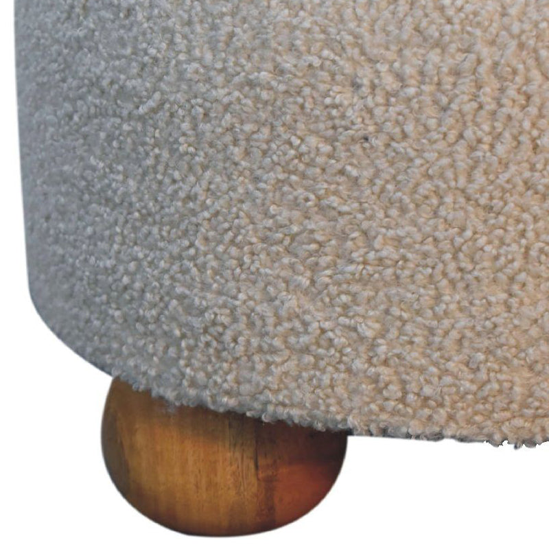 Artisan - Cream Boucle Buffalo Footstool