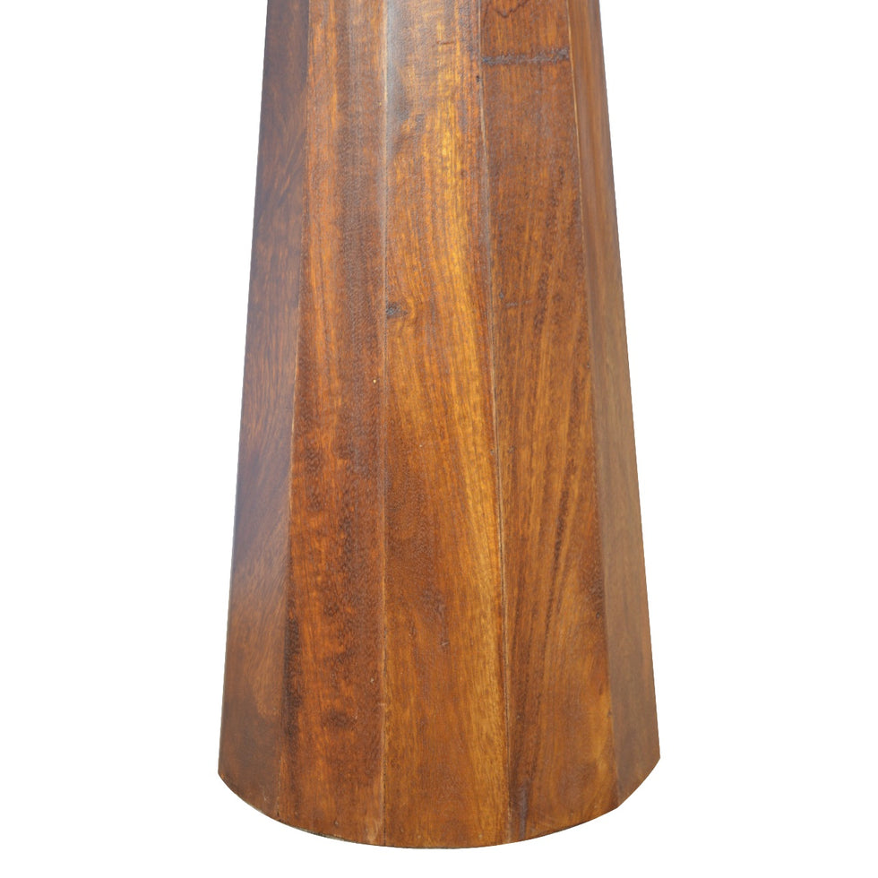 Artisan - Geometric Inlay End Table in Chestnut, Brass