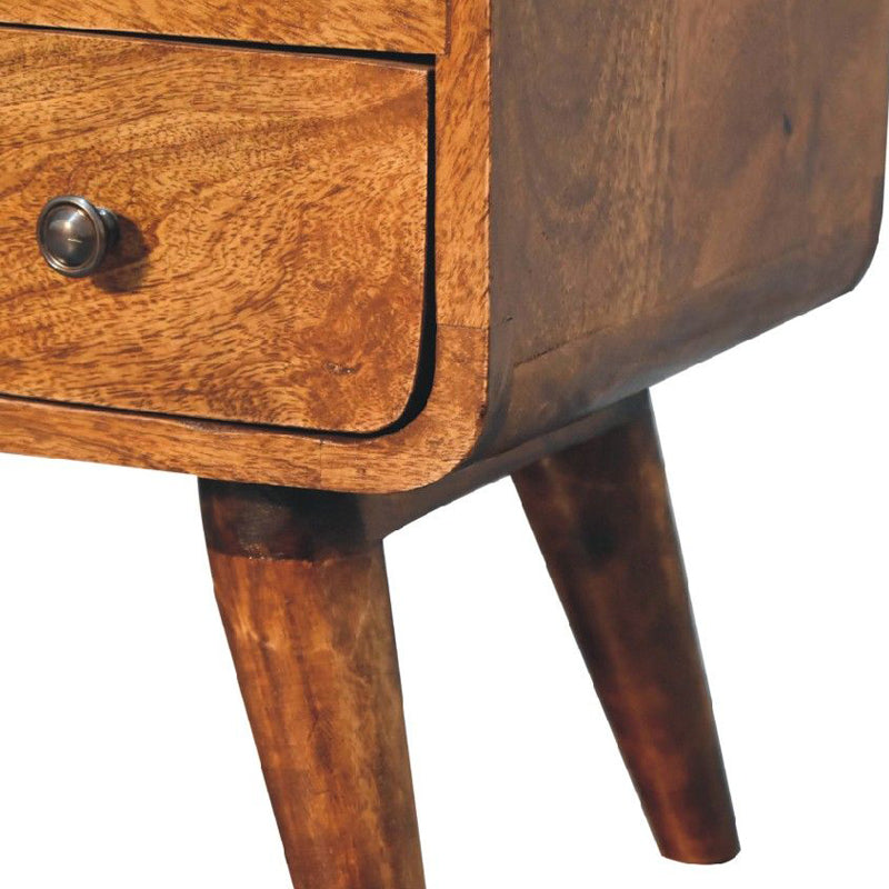 Artisan - Mini Chestnut Curved Media Unit