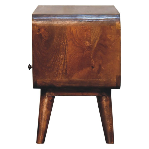 Artisan - Mini Chestnut Curved Media Unit
