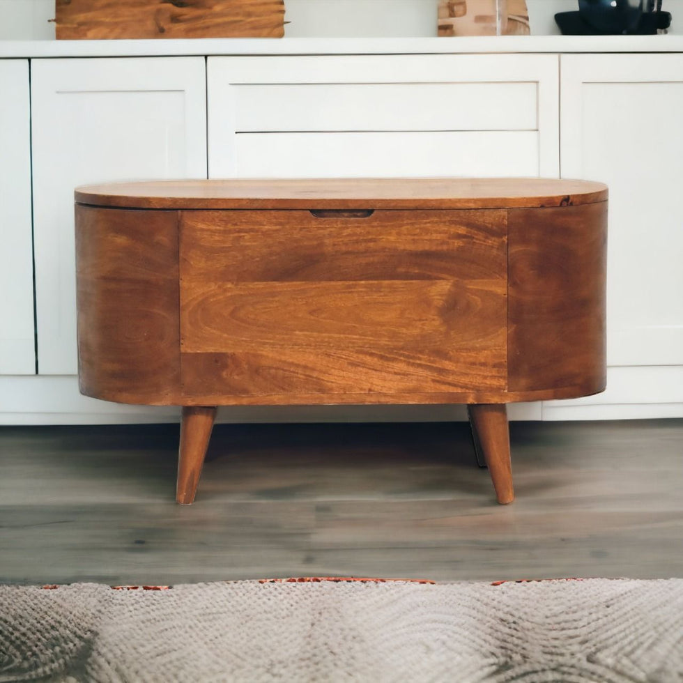 Artisan - Chestnut Rounded Lid Up Blanket Box