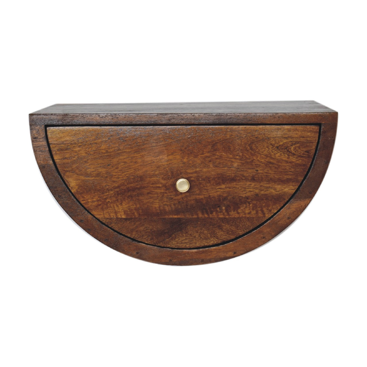 Artisan - Crescent Floating Nightstand in Chestnut