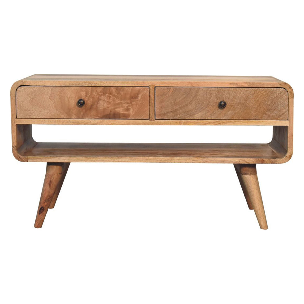 Artisan - Reverse Curve Oak-Ish Media Unit
