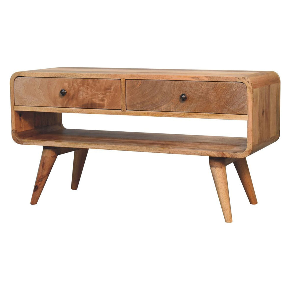 Artisan - Reverse Curve Oak-Ish Media Unit