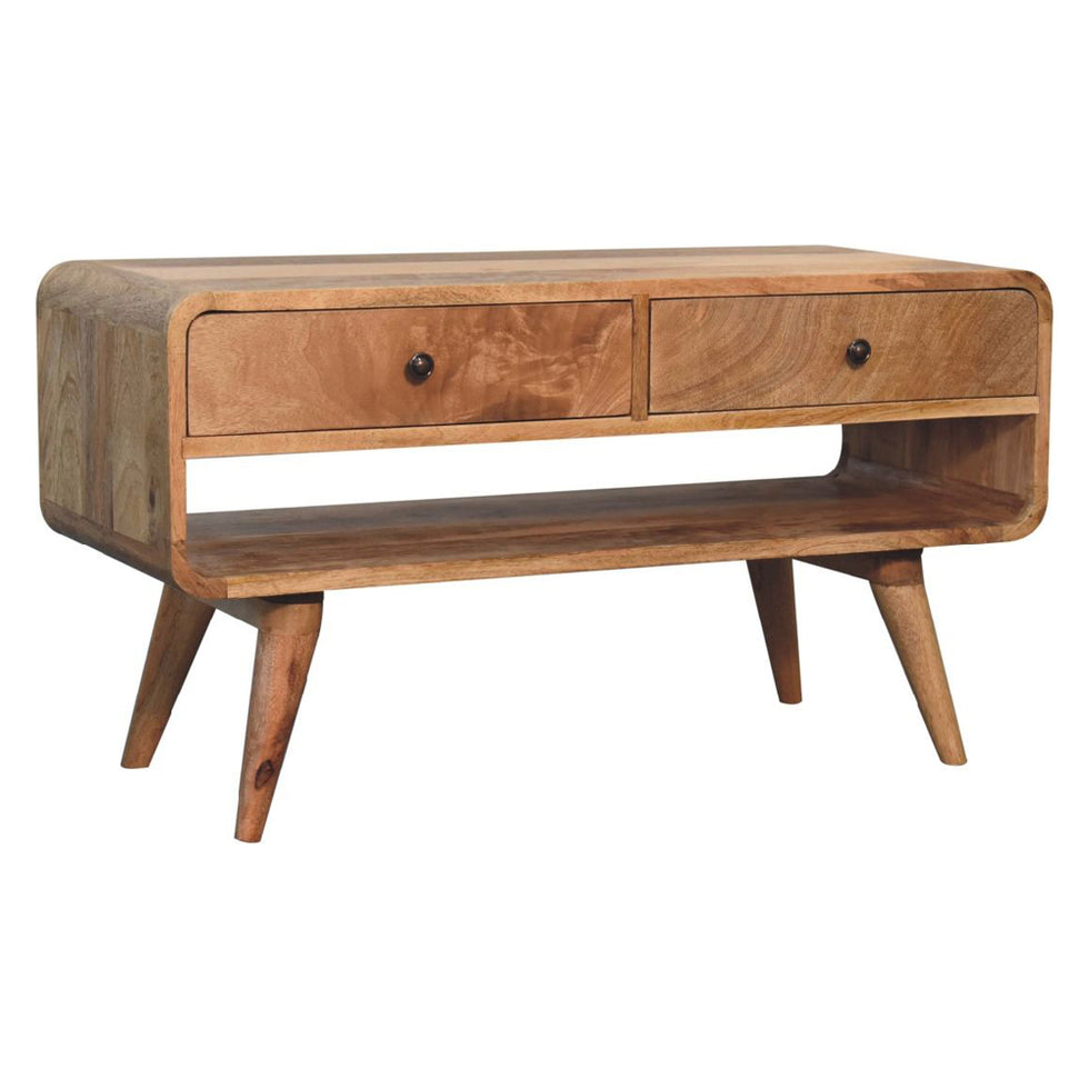 Artisan - Reverse Curve Oak-Ish Media Unit