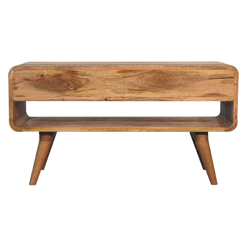 Artisan - Reverse Curve Oak-Ish Media Unit