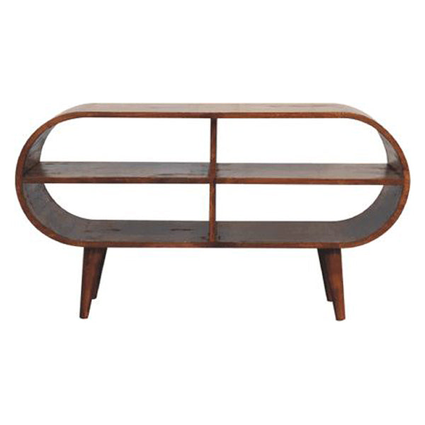 Artisan - Reverse Curve Oak-Ish Media Unit