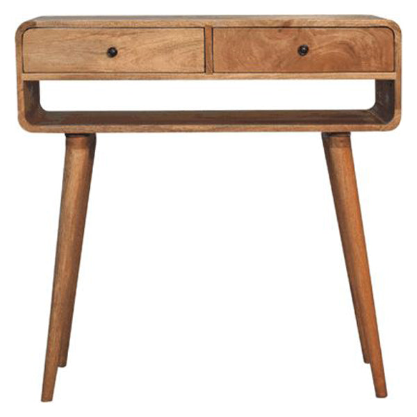 Artisan - Reverse Curve Oak-Ish Media Unit